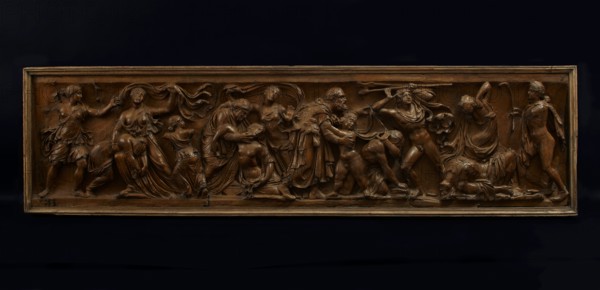 Cast of front panel of sarcophagus showing Artemis, Apollo, and Niobids. Creator: Unknown.