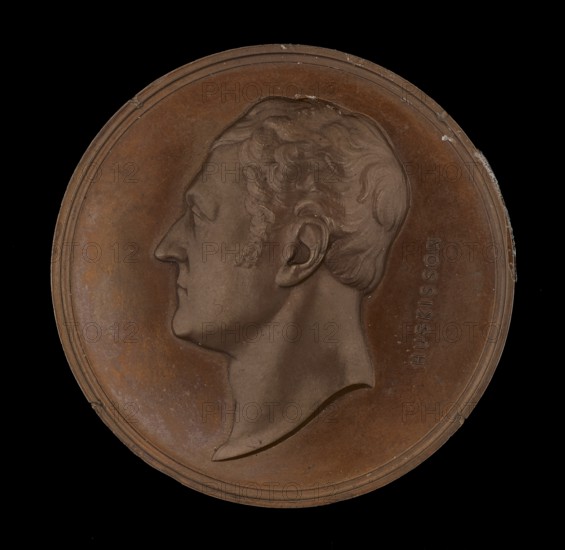 William Huskisson (1770-1830), bronze commemorative medal, 1830. Creator: Unknown.