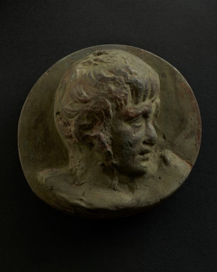 Cast of head of clean-shaven Roman legionary without helmet. Creator: Unknown.