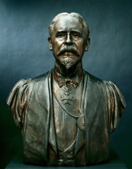 Bust of Sir Frank Dicksee, P.R.A., 1928. Creator: William Goscombe John.