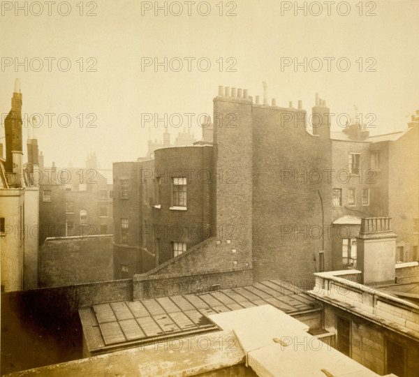 From the roof of Burlington House, Piccadilly, looking towards the back of Albany., c1860s. Creator: Stephen Ayling.
