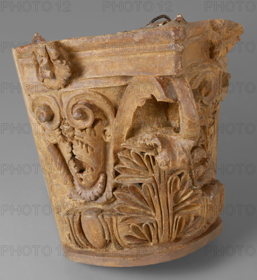 Cast of Corinthian-type capital, late 18th century-early 19th century. Creator: Unknown.