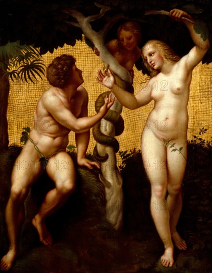 Adam and Eve, (c1508-1511), late 18th century. Creator: Giuseppe Cades.