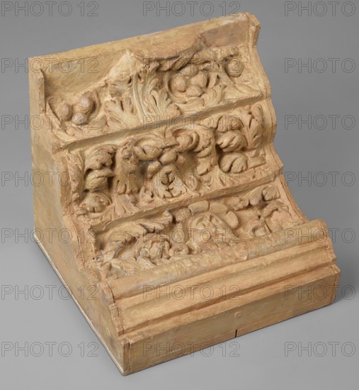 Cast of impost of interior passage between main and side arches, late 18th century-early 19th cent. Creator: Unknown.