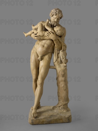 Cast of Silenus with the Infant Bacchus, (c370-300 BC), c1800. Creator: Unknown.