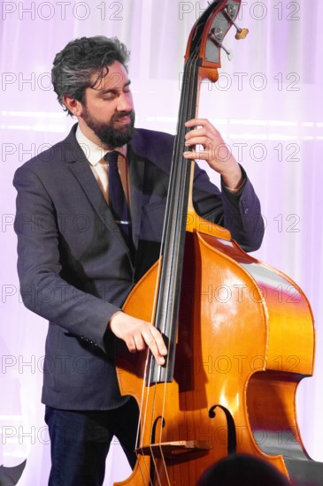 Alex Gilson, Adrian Cox Trio, Watermill Jazz Club, Dorking, Surrey, Feb 2026. Creator: Brian O'Connor.