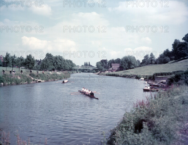 River Severn, Shrewsbury, Shropshire, c1955. Creator: Arthur Charles Kirby Ware.