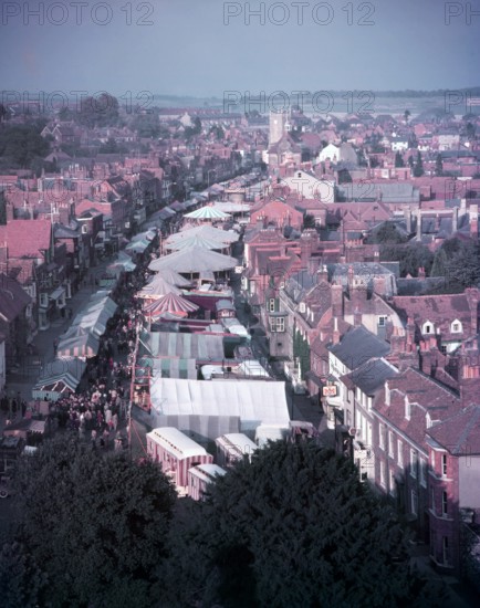 Mop Fair, High Street, Marlborough, Wiltshire c1960s. Creator: Arthur Charles Kirby Ware.