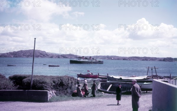 McBrayn's steamer off shore, Isle of Iona, Scotland, c1955.  Creator: Arthur Charles Kirby Ware.