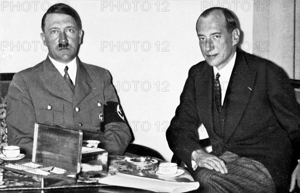 Hitler and Polish minister of Foreign Affairs, Beck in 1935