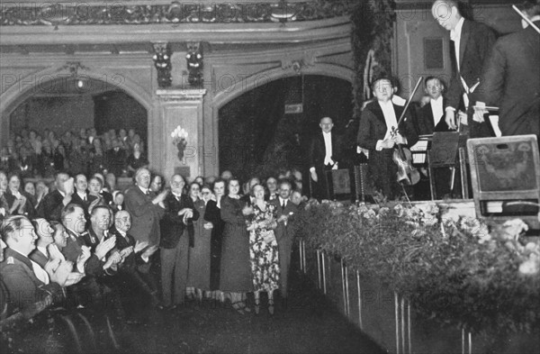 Hitler during a concert at the Berlin Philharmony