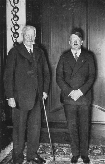 Le président von Hindenburg et Hitler, 3 juillet 1934