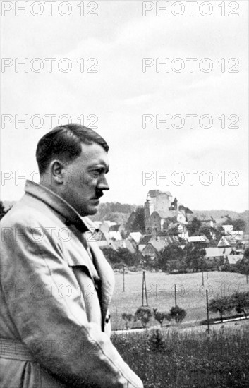 Hitler during a trip across Germany in 1934