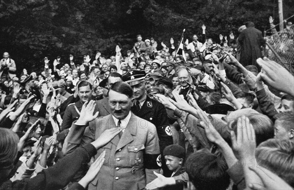 Hitler in front of his country house in Obersalzberg, Bavaria