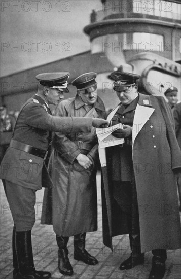 Hitler's first visit to the Richthofen squadron, 1934