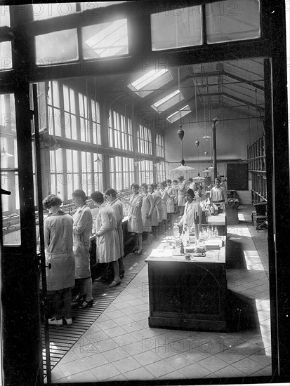 Cours de chimie à l'Ecole Normale Supérieure, en 1928