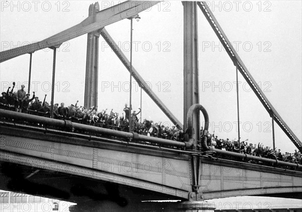 Grévistes des Usines Renault de Boulogne-Billancourt en 1936