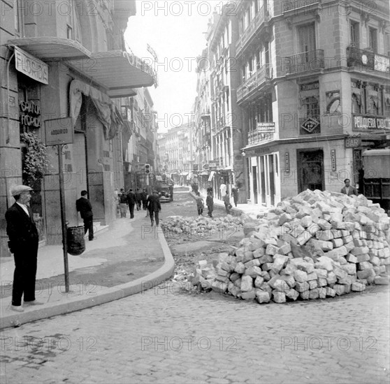 Grève des paveurs à Madrid en 1936
