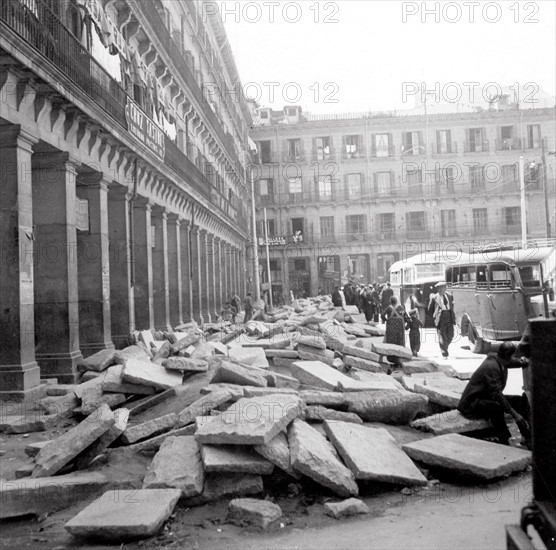 Grève des paveurs à Madrid en 1936