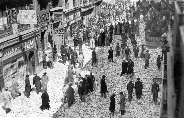 Journée de grève générale en Espagne, le 16 avril 1936.