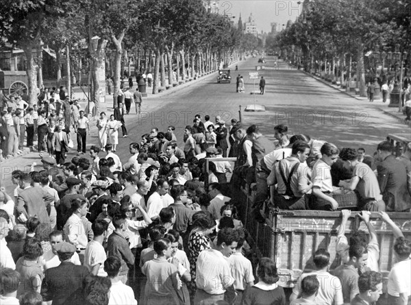 Guerre civile espagnole à Barcelone en 1936