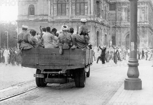 Nationalist troops in Seville, July 1936