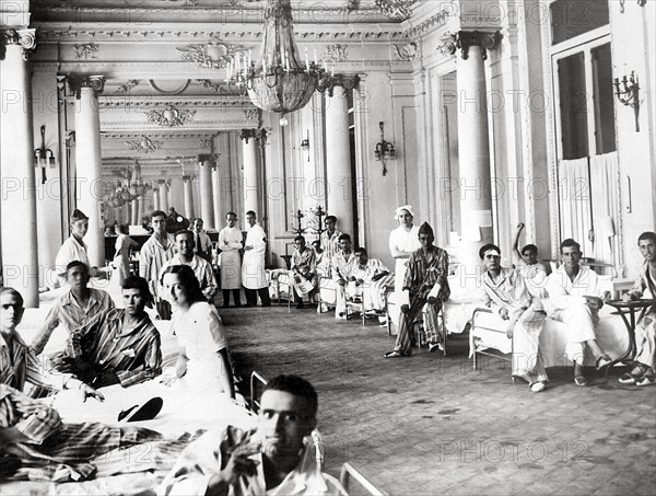 The Madrid Casino turned into an hospital, 1936