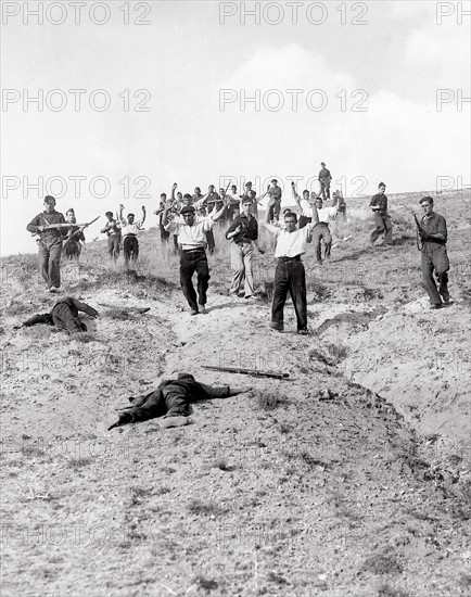 Prisonniers républicains pendant la bataille de Somosierra, 1936.