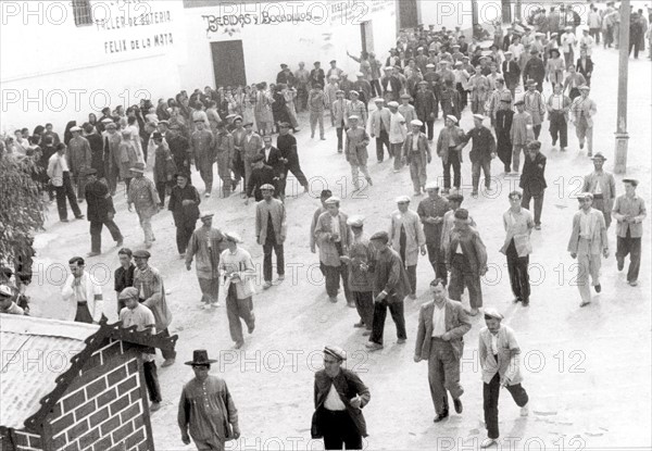 Volunteers during the Spanish Civil War, 1936