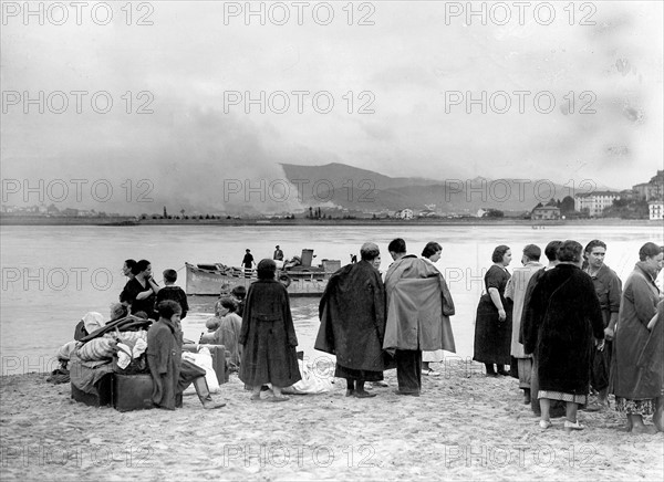 Population fuyant la Guerre d'Espagne, 1936