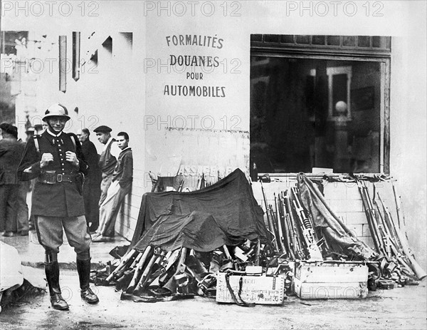 Réfugiés espagnols à la frontière française, en août 1936