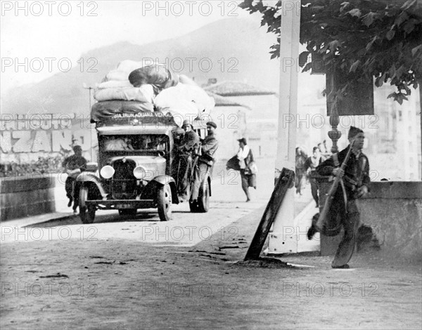 Spanish refugees near the Franco-Spanish frontier, 1936