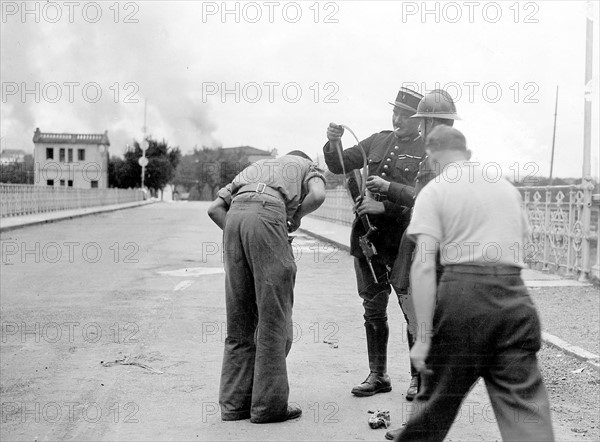 Réfugiés espagnols à la frontière française, en septembre 1936