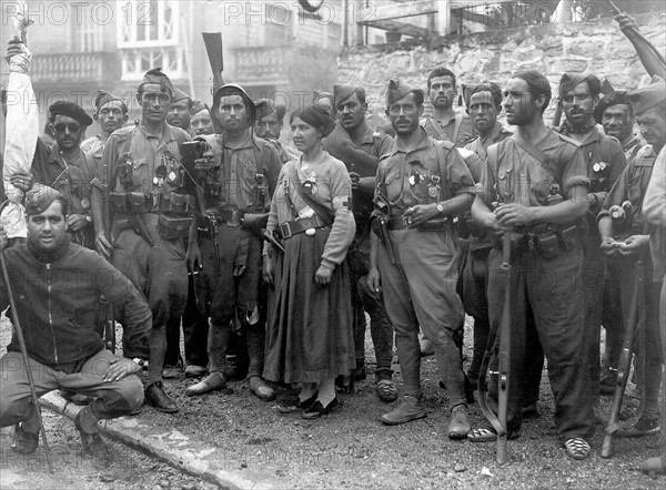 Occupation de la ville d'Irun par les insurgés, en septembre 1936