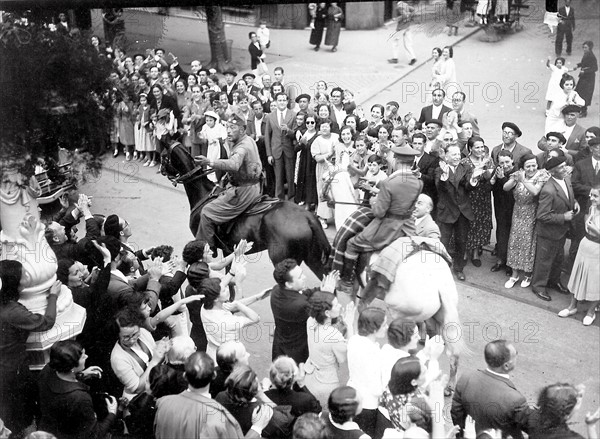 Nationalist troops entering San Sebastian, 1936