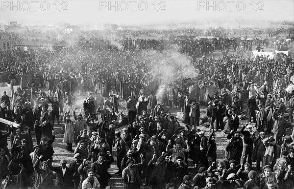 Spanish refugees near the Franco-Spanish frontier, 1939