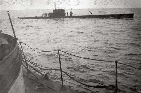 Torpillage du sous-marin gouvernemental "B6" au large de la Corogne, en 1936