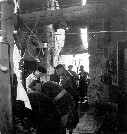 Groupe de journalistes pendant la Guerre d'Espagne, en octobre 1936