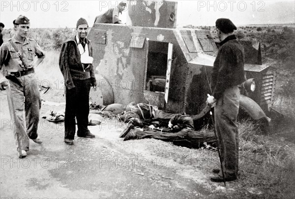 Republican car after an attack, 1936