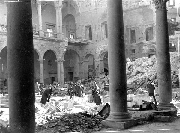 Ruins of the city of Alcorcon, 1936