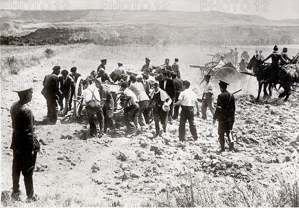 Miliciens pendant la Guerre d'Espagne