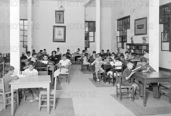 Aide sociale pendant la Guerre d'Espagne, en 1938