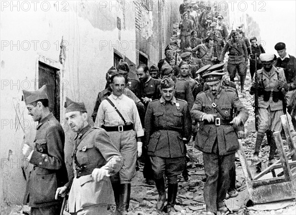 General Franco and Colonel Moscardo in Toledo, 1936