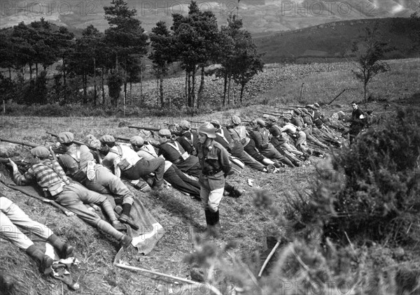 Républicains pendant la Guerre d'Espagne, en 1936