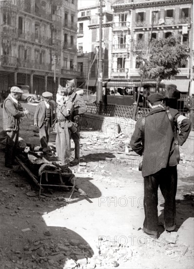 La ville de Tolède pendant la Guerre d'Espagne en octobre 1936