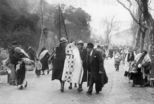 Réfugiés espagnols à la frontière française, 1939