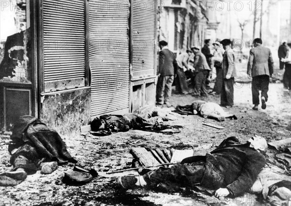 Bombardement de la ville de Madrid pendant la Guerre d'Espagne