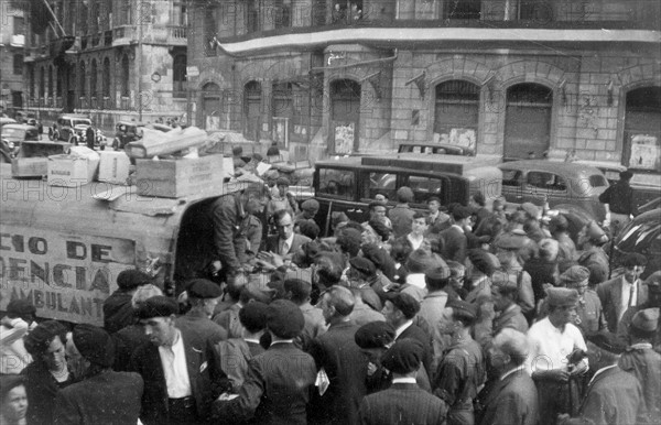 Nationalist troops entering Bilbao, 1937