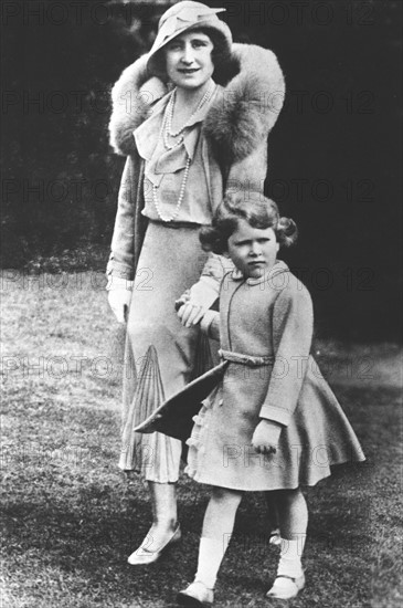 The Queen Mother and her daughter Princess Elizabeth