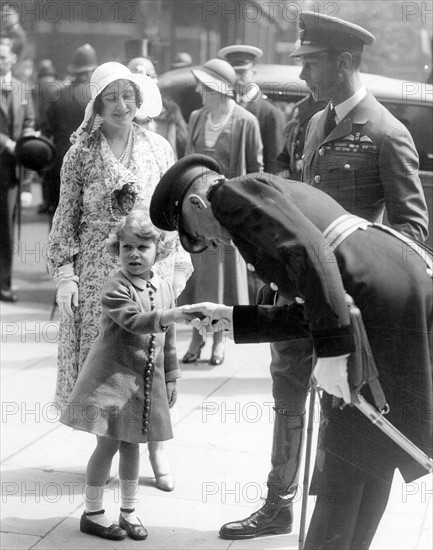 Le duc d'York, la duchesse d'York et leur fille la princesse Elisabeth